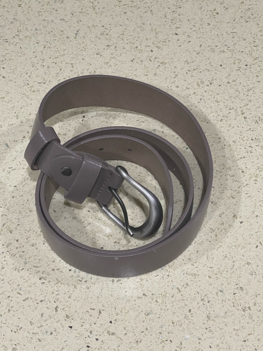 Men's Leather Belt in Mauve Taupe - Classic Casual Style